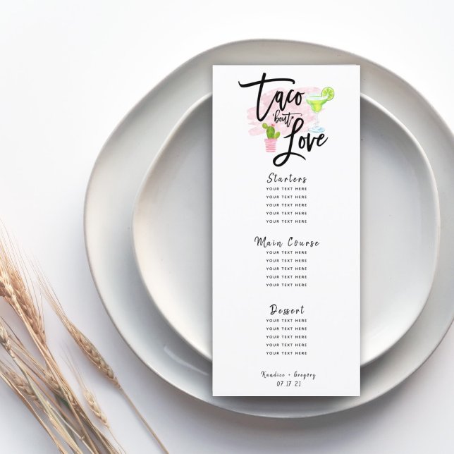 Taco Bout Liebe Wedding Menükarte (Von Creator hochgeladen)