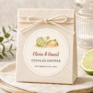 Taco Bout Love Fiesta Brautpaar Shower Geschenk Runder Aufkleber