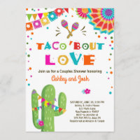 Taco Bout Love Fiesta Couples invitation douche