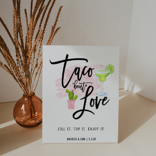 Taco Bout Love Taco Bar Podest-Schild Sockelschild