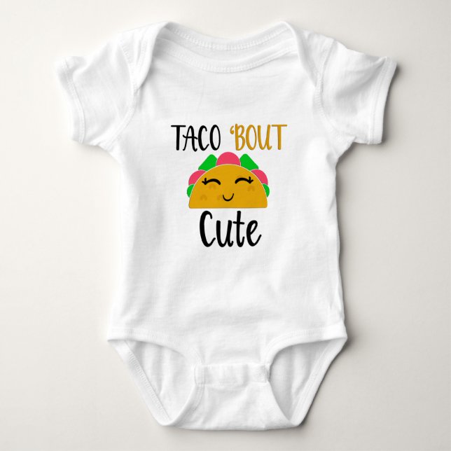 Taco Bout Niedlich Baby Bodysuit Baby Strampler (Vorderseite)