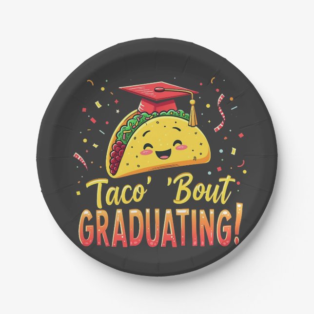 Taco 'Bout Schließen Abschluss Cinco De Mayo Pappteller (Vorderseite)
