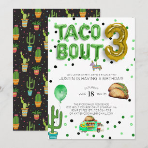 Taco Bout Trois  Invitation au troisième anniversa
