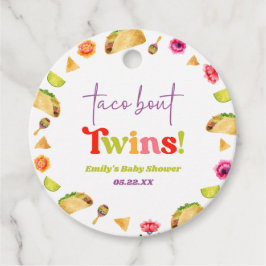 Taco Bout Twins! Fiesta Baby Shower Geschenkanhänger