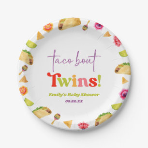 Taco Bout Twins! Fiesta Baby Shower Pappteller