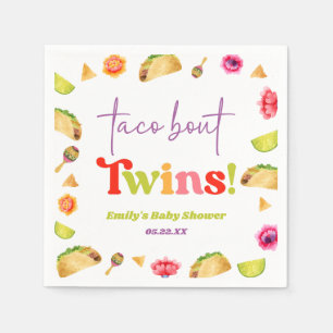 Taco Bout Twins! Fiesta Baby Shower Serviette
