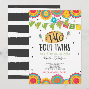 Taco 'Bout Twins Fiesta Twin Baby Dusche Einladung