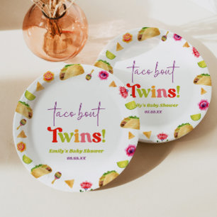 Taco Bout Zwillinge! Fiesta Babyparty Pappteller