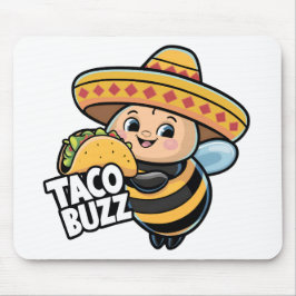 Taco Buzz Bumble Bee Mousepad