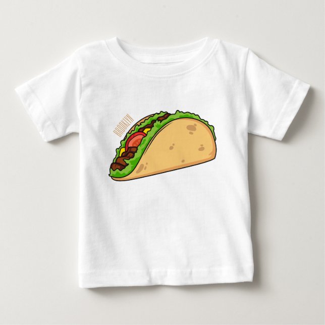 Taco-Cartoon-Abbildung Baby T-shirt (Vorderseite)