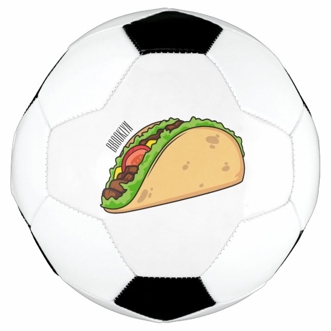 Taco-Cartoon-Abbildung Fußball (Vorderseite)