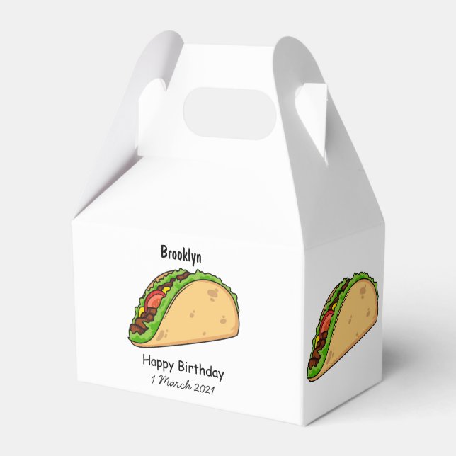 Taco-Cartoon-Abbildung Geschenkschachtel (Vorderseite)