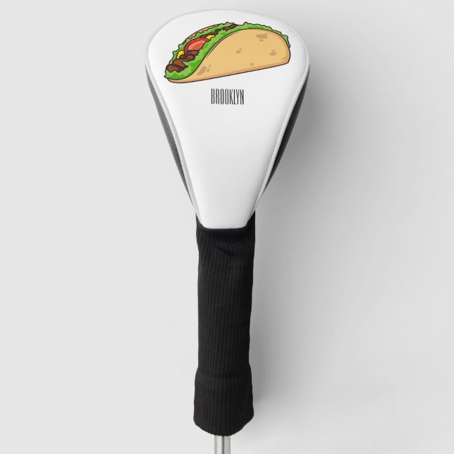 Taco-Cartoon-Abbildung Golf Headcover (Vorderseite)