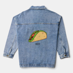 Taco-Cartoon-Abbildung Jeansjacke