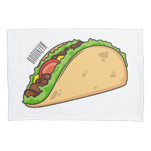 Taco-Cartoon-Abbildung Kissenbezug
