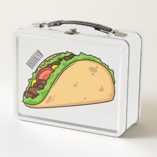 Taco-Cartoon-Abbildung Metall Brotdose