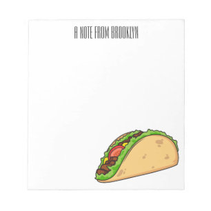 Taco-Cartoon-Abbildung Notizblock