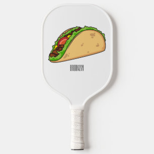 Taco-Cartoon-Abbildung Pickleball Schläger