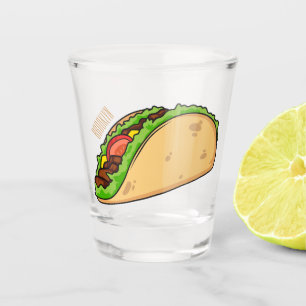 Taco-Cartoon-Abbildung Schnapsglas