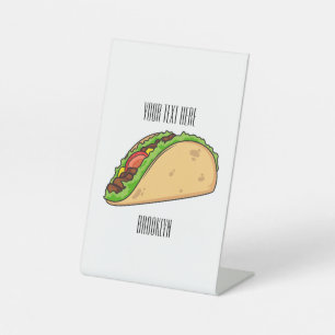 Taco-Cartoon-Abbildung Sockelschild