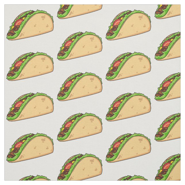 Taco-Cartoon-Abbildung Stoff (Muster)
