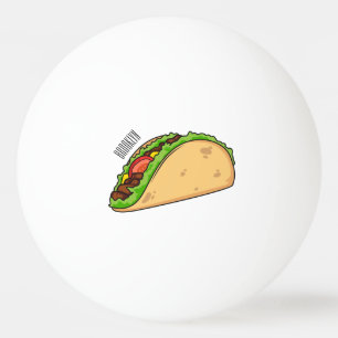 Taco-Cartoon-Abbildung Tischtennisball