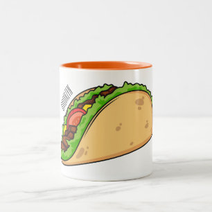 Taco-Cartoon-Abbildung Zweifarbige Tasse