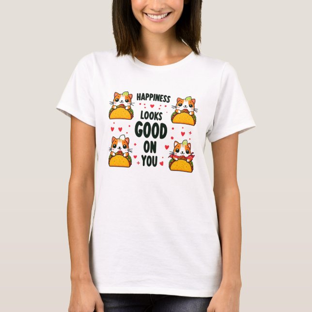Taco Cat: Eine kulinarische Felinfusion T-Shirt (Vorderseite)