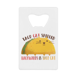 Taco Cat Palindrome Geldbeutel Flaschenöffner