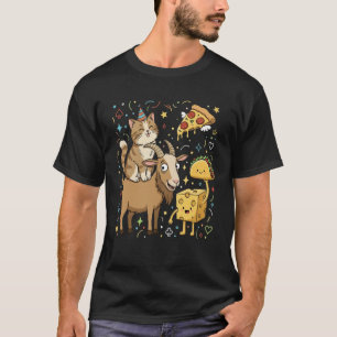 Taco Cat Ziege Cartoon Lustige Ziegenkäsepizza Sp T-Shirt