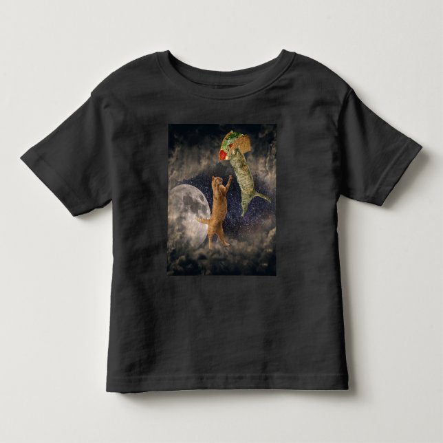 Taco Cats & Lune & T-Shirt pour bébé (Devant)