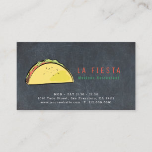 Taco Chalkboard Carte de visite simple et moderne