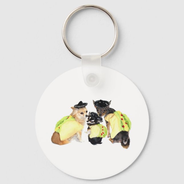 Taco Chihuahuas Schlüsselanhänger (Vorderseite)