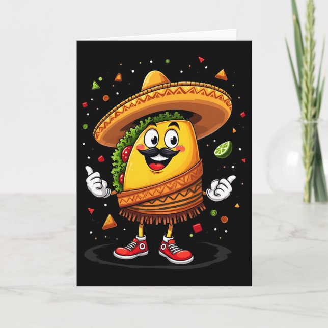 Taco Cinco De Mayo Feier Lustig  Karte (Vorderseite)