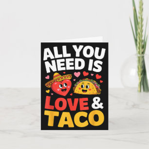 Taco Cinco de Mayo Liebe süßes Herz Sombrero Essen Karte