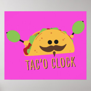 Taco Clock Poster