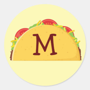 Taco Cute Kids Nom Enveloppe Stickers Sceau