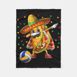 Taco-Dabbing beim Volleyball-Spielen Cinco De Mayo Fleecedecke