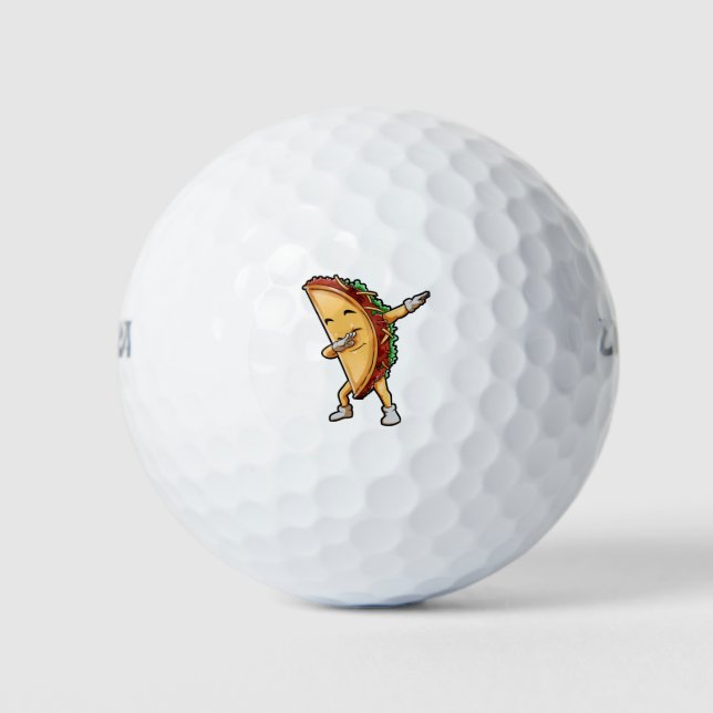 Taco Dabbing mexikanisches Essen Lover Mexiko Gesc Golfball (Vorderseite)