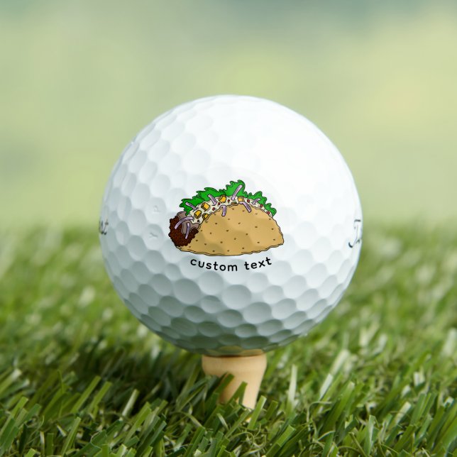 Taco Design Golf Balls Gift - Custom Titleist Golfball (Insitu T-Shirt)