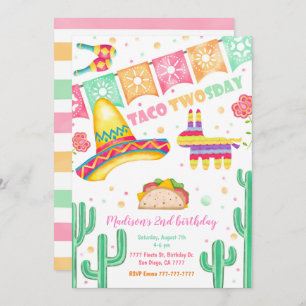 Taco Deux Jours Anniversaire Invitation
