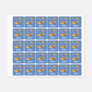 Taco Dienstag Design - Kleines Quadrat Bekleidungs Etiketten