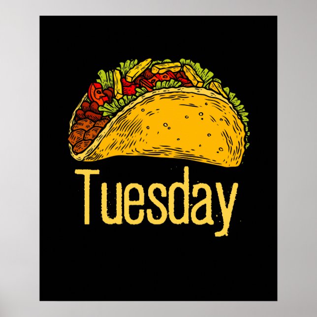 Taco Dienstag Food Tacos Poster (Vorne)