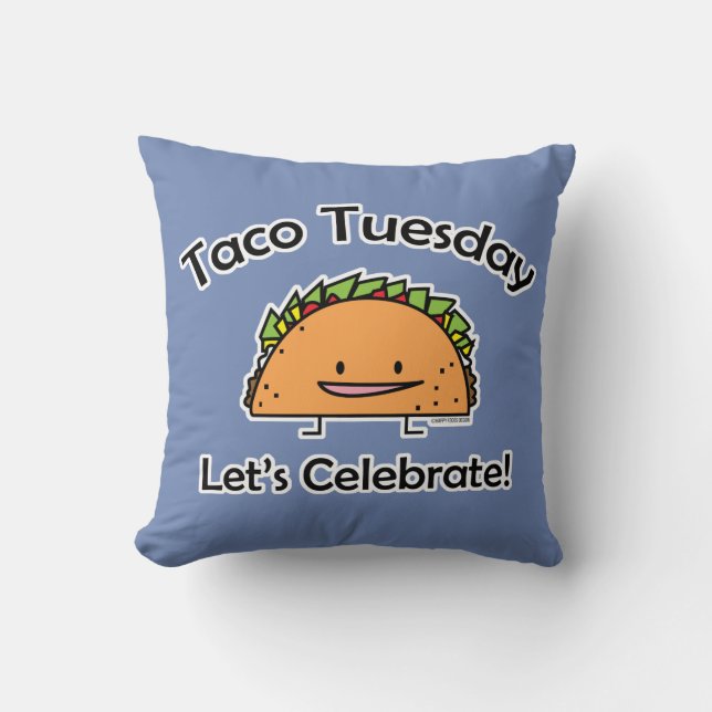 Taco-Dienstag-Muschelkäse Mexikanernahrung Kissen (Vorderseite)