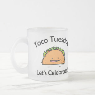 Taco-Dienstag-Muschelkäse Mexikanernahrung Mattglastasse