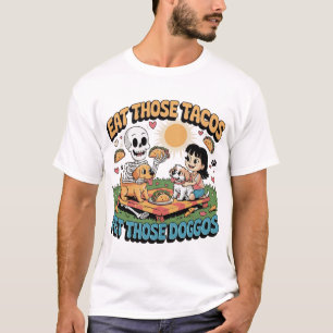 Taco Dog Lover Cinco De Mayo Skeleton Party Spaß T-Shirt