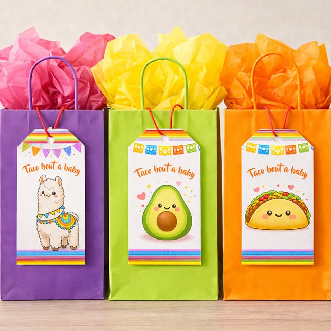 Taco erzähl von einer Baby Shower Lama Geschenkanhänger (Von Creator hochgeladen)