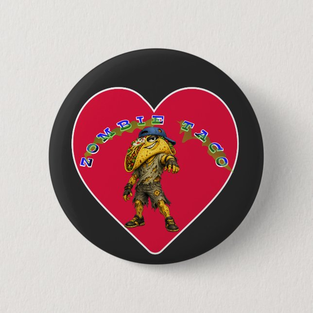 Taco Family Collection: Der "Zombie Taco" Hallowee Button (Vorderseite)