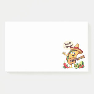 Taco Fiesta mit Gitarre und hispanischem Flair Post-it Klebezettel