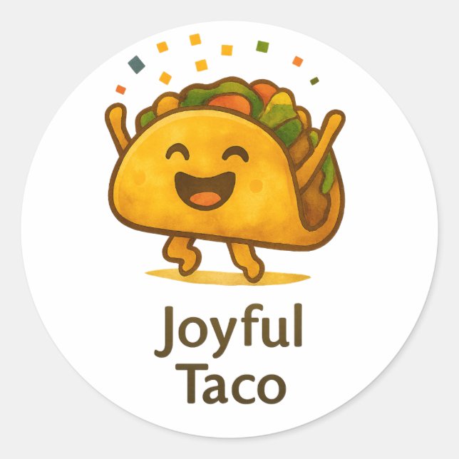 Taco Fiesta Party Geschenk Aufkleber Süße Umschlag (Vorderseite)